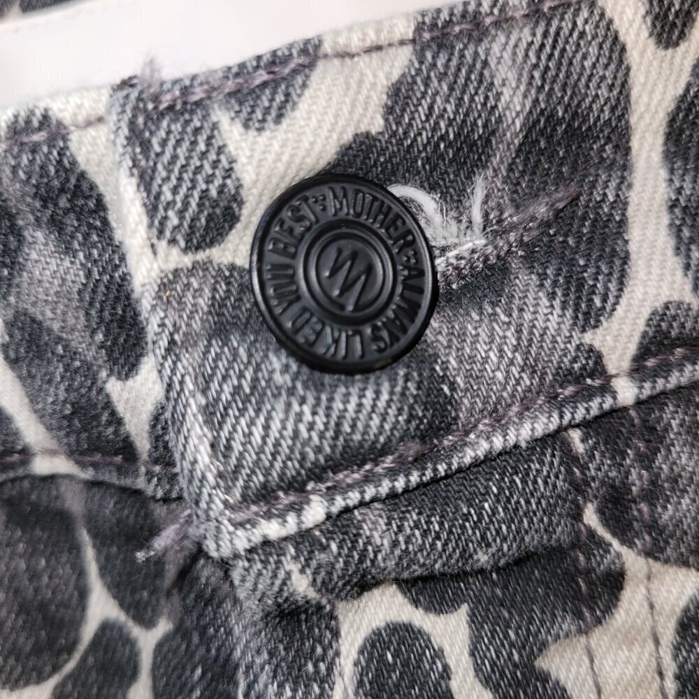 MOTHER Black and White Animal Print Skirt - Picture 9 of 14